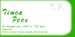 timea pecs business card